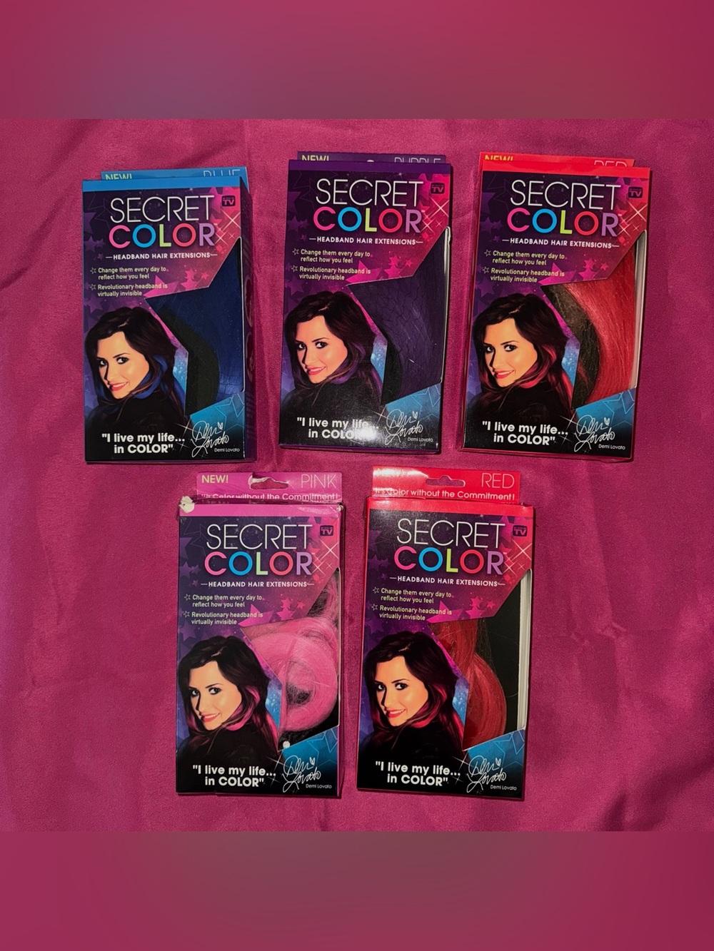 Demi Lovato Merch / Secret Color Headband Hair Extensions Demi Lovato *UNOPENED*